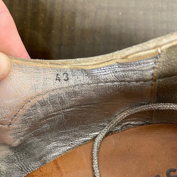 Acne Studios Askin Metal Silver Cap Toe Derby Oxford Shoes Men's 43 US 10 - Picture 10 of 13